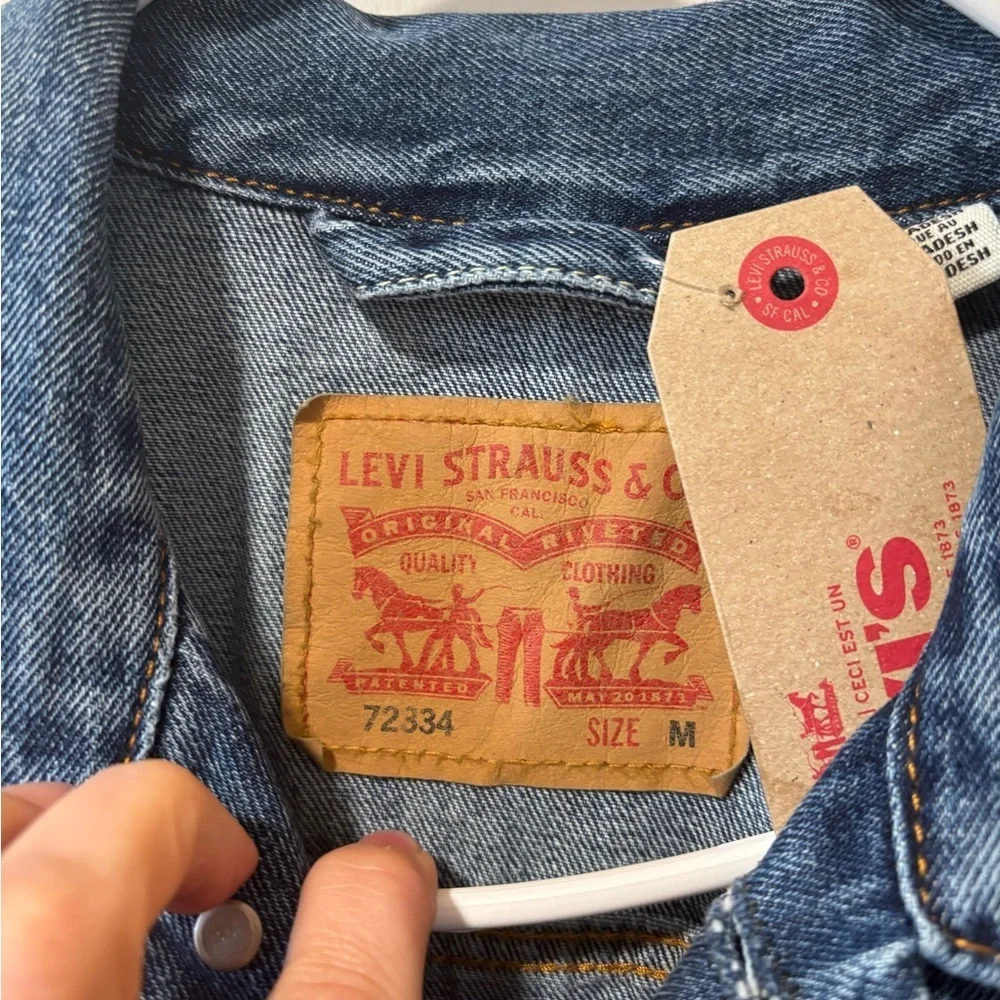 NWT Levi’s Trucker Denim Stonewash Blue Jean Jacket Men’s Size M Medium New